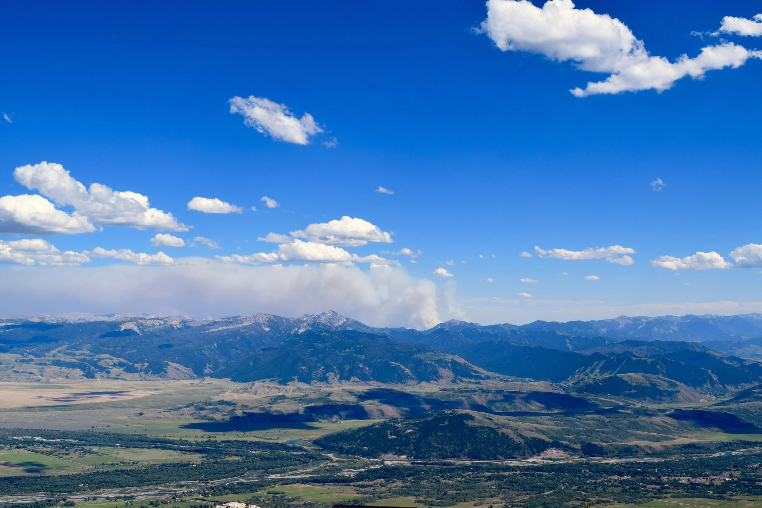 A good view of the wildfires