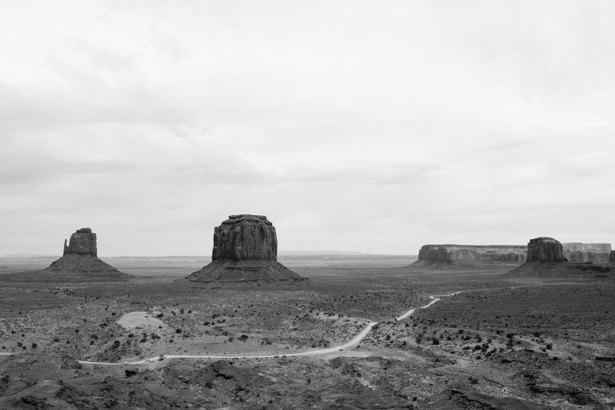 I never edit my pictures to black & white, but this landscape just begs for the drama that B&W brings. 