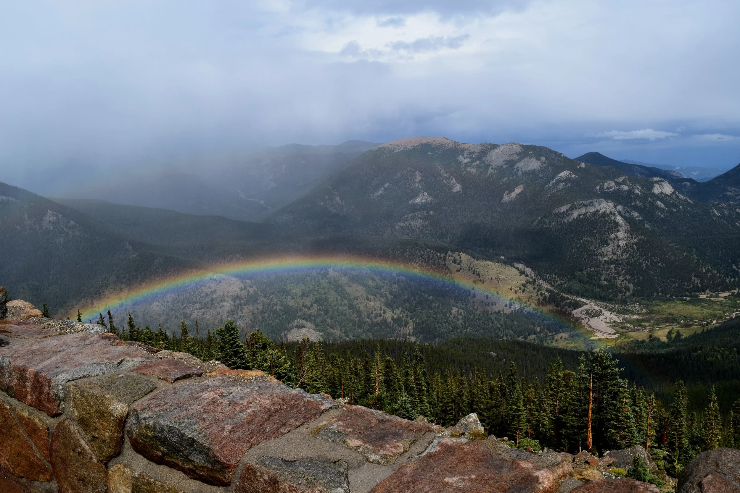 Double rainbow at the Rainbow Curve Overlook