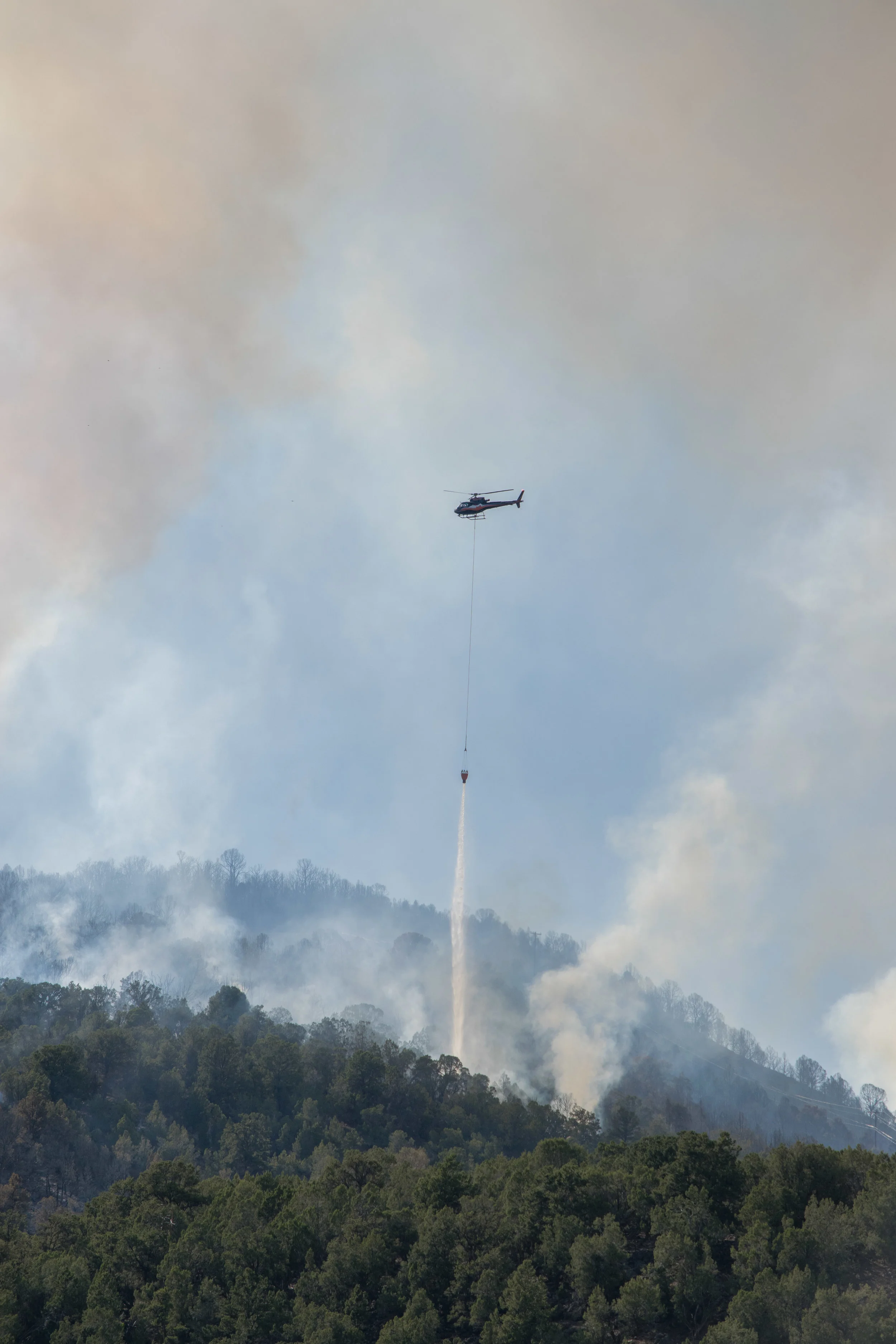 The flight crews worked tirelessly to put out flare ups.