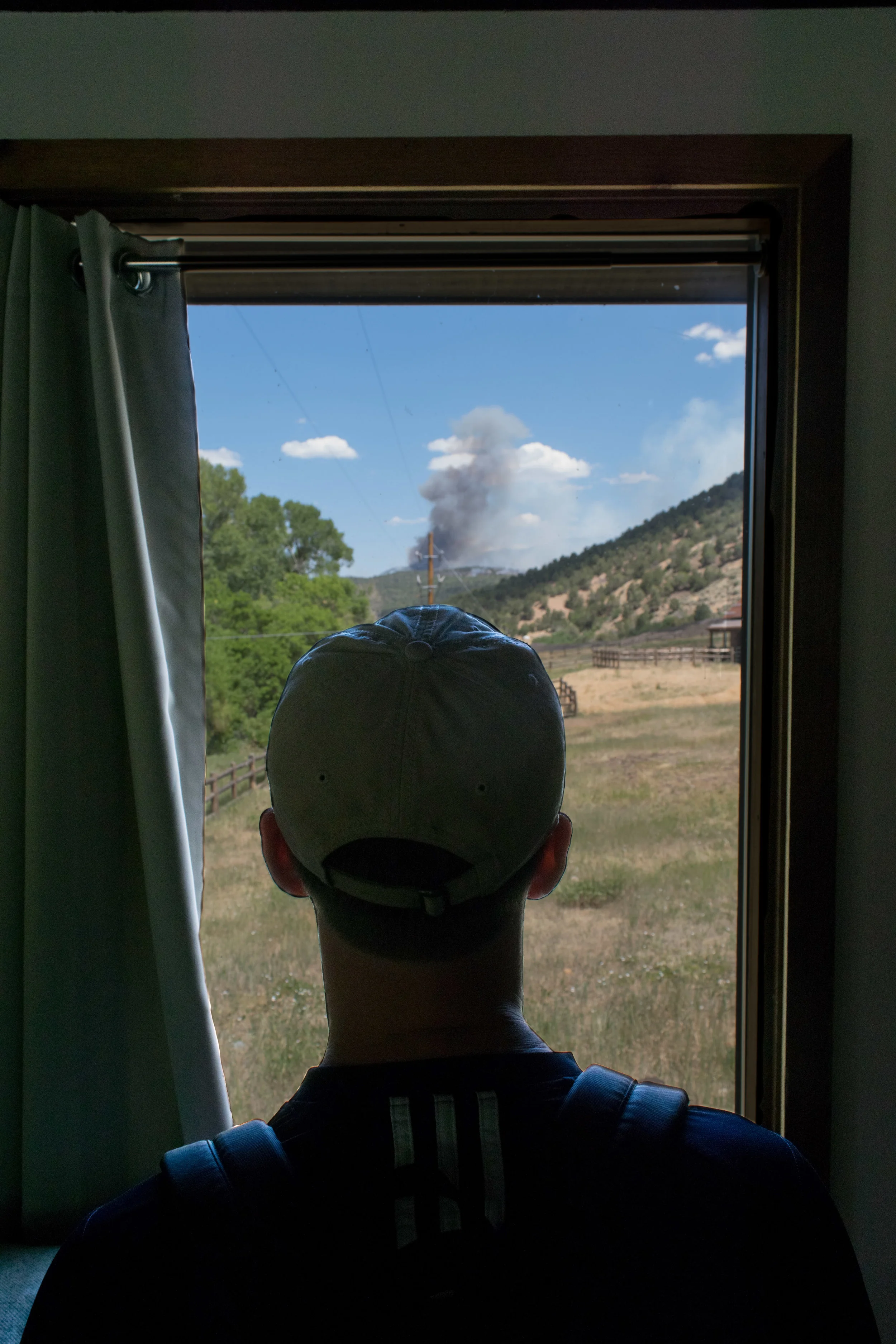 Watching the mountain burn from the living room.