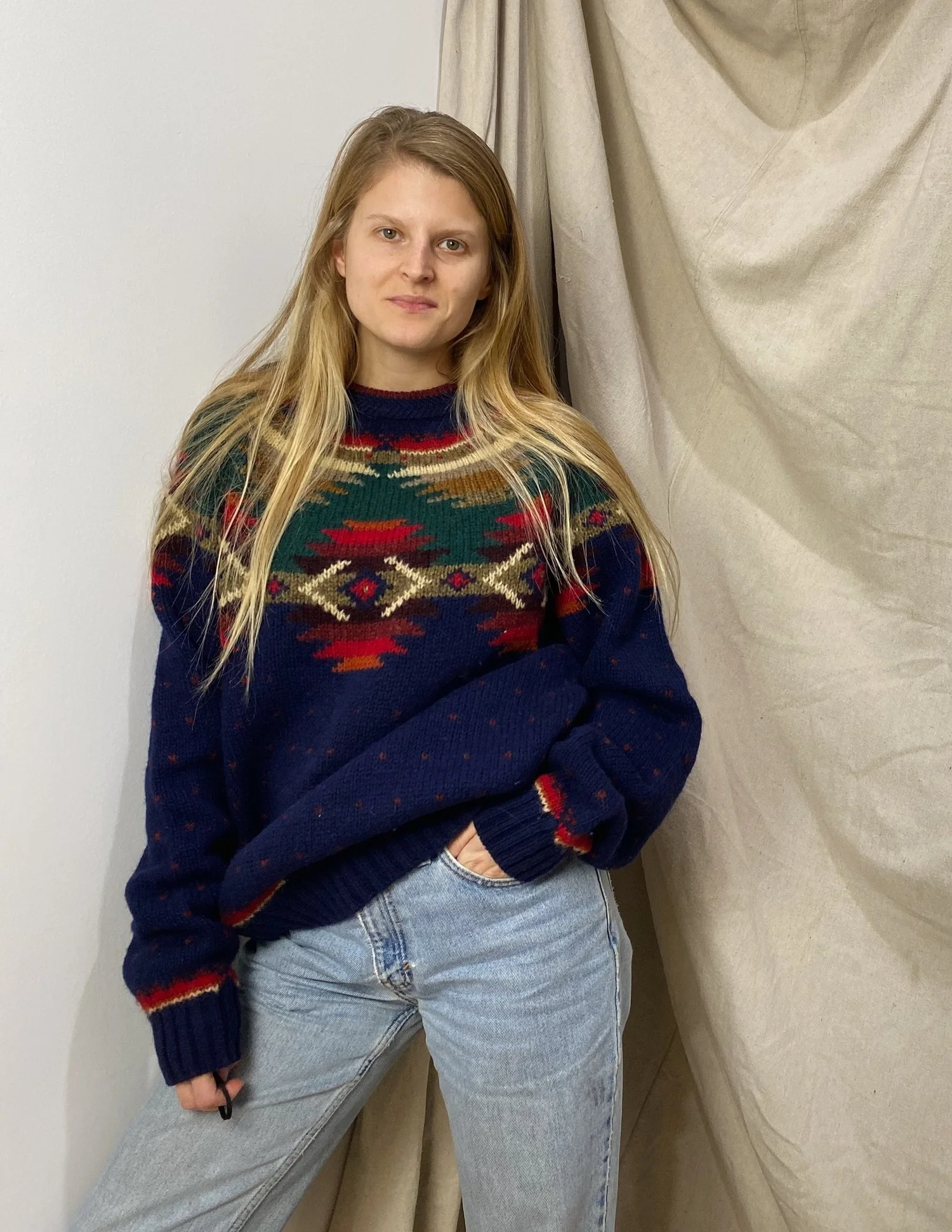 Vintage 70s Earthy Wool Sweater, L — Revolt Style Studio