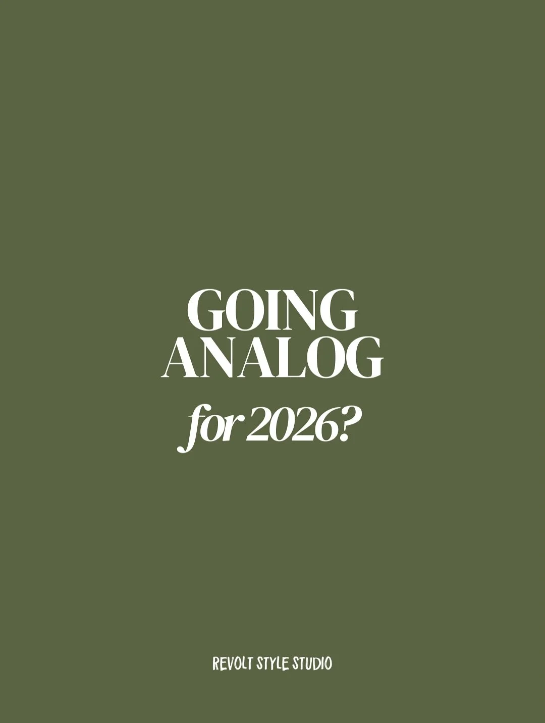 Are you feeling the energy shift too? Going analog isn&rsquo;t a trend, it&rsquo;s a necessity. Take a break from the screens and avoid AI at all costs. 🤘 Read a book, make some tea, hang out irl, or any of the above! 

Ironically, all of these item