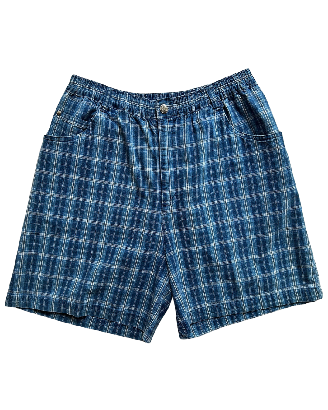 Vintage Blue Plaid Shorts