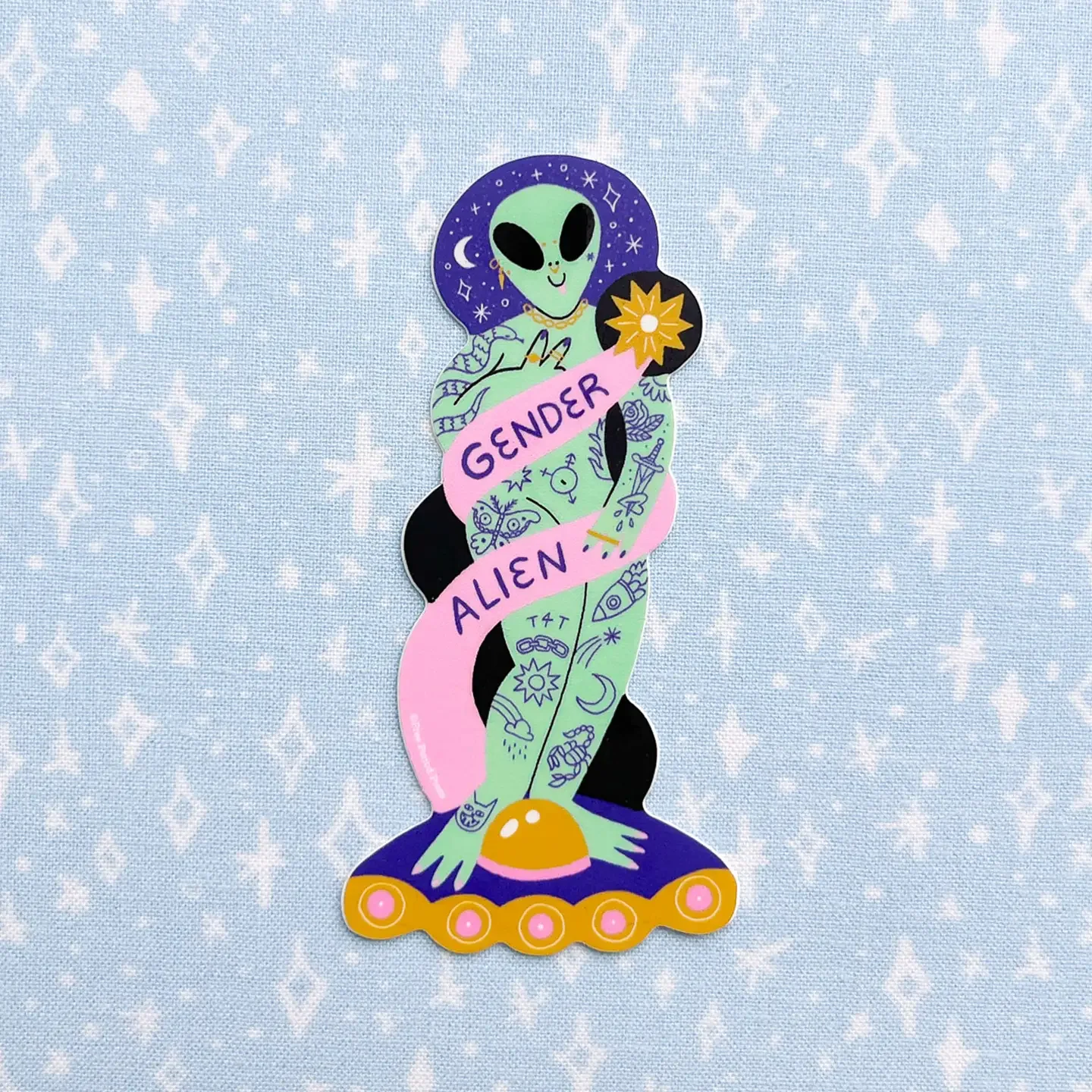 Gender Alien Vinyl Decal Sticker