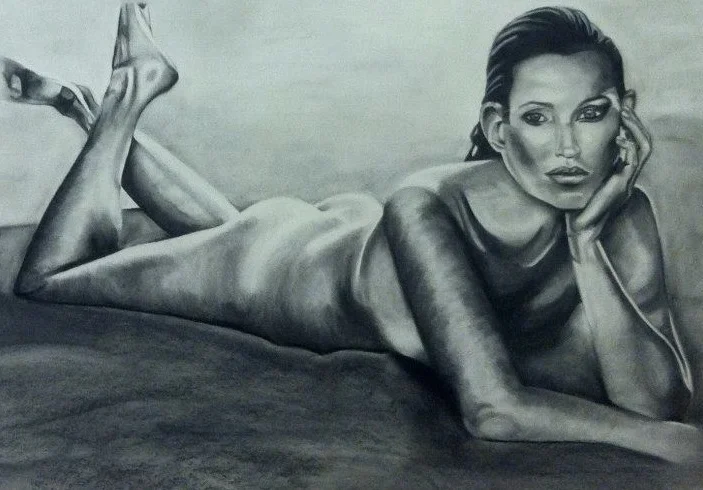 Charcoal 36 X 42 inches © Jenna Cahn 2013