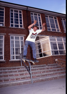 Don B at 'Handrail Land', Southampton, late 80's; photo: Abbott