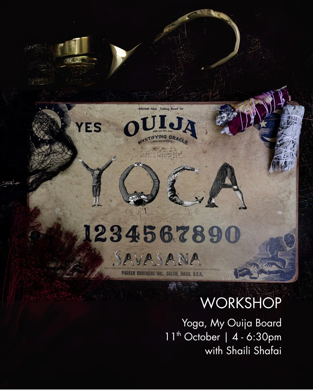 Join Shaili Shafai for Yoga, My Ouija Board, a 2.5-hour in-depth Iyengar Yoga workshop on Saturday 11th October - just 4 spaces left!

⚠️ Important Note: This workshop is for intermediate-level practitioners. To ensure the content is suitable, you wi
