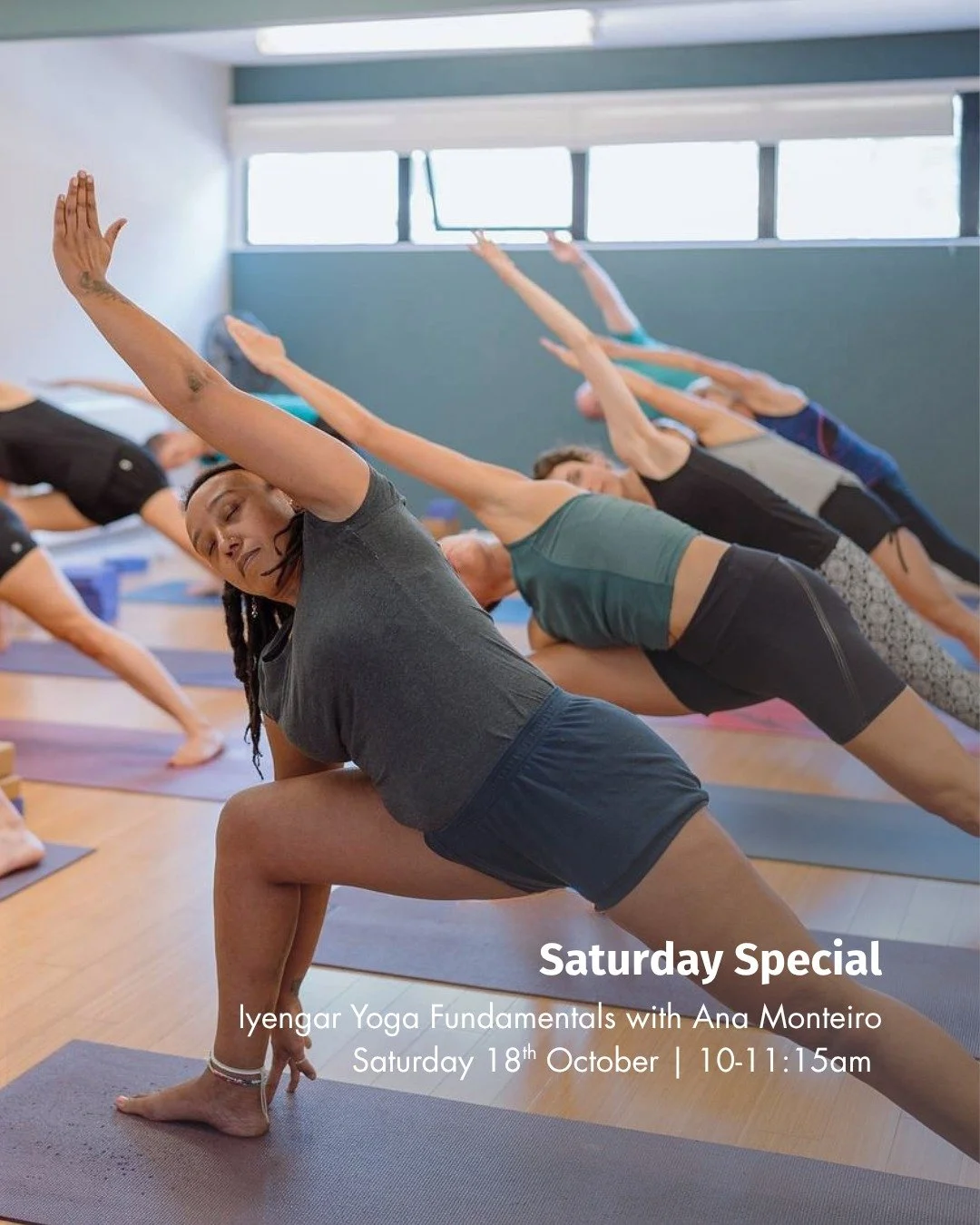 ✨Saturday Special this Week!✨
Join Ana for a focused session discovering the fundamentals of Iyengar Yoga. Iyengar Yoga is known for its emphasis on precision, alignment, and the intelligent use of props (like blocks, straps, and blankets) to help ev