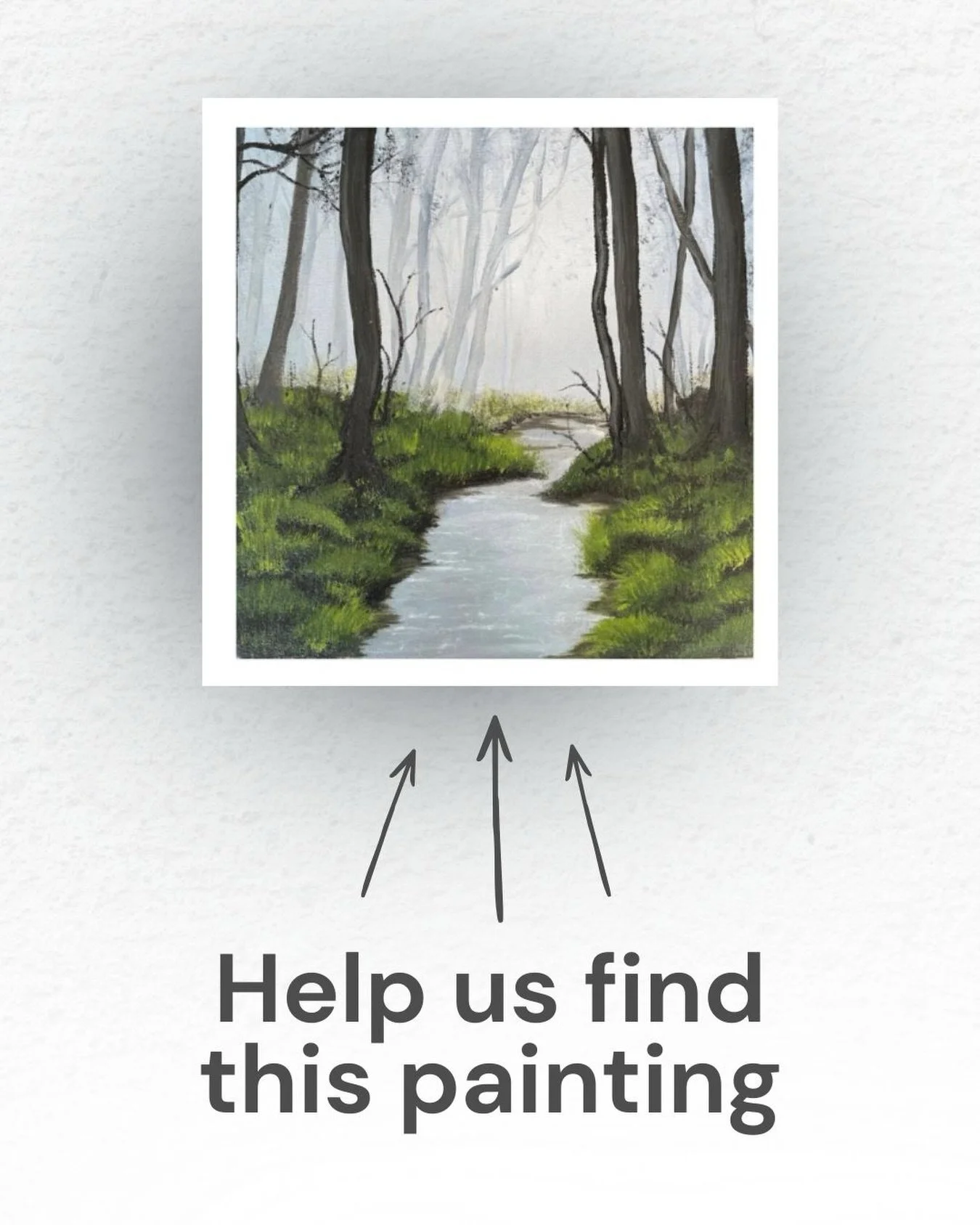 We&rsquo;re reaching out with a small request for help.
&nbsp;
A painting that we have been displaying in the studio for a local artist appears to have gone missing. The artist has now asked for the work to be returned, and unfortunately we haven&rsq