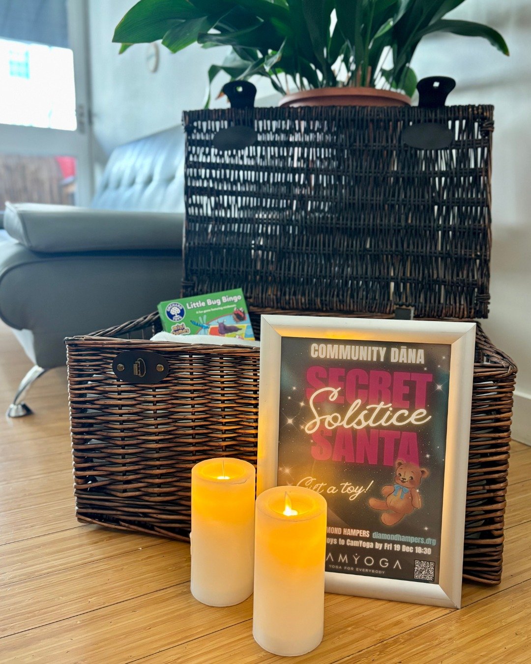 🎄 Secret Solstice Santa is officially accepting gifts! 🎁

Look! The first toy has already landed in our hamper, kicking off our Secret Solstice Santa campaign for Diamond Hampers!

This is our invitation to the whole CAMYOGA community to practice D