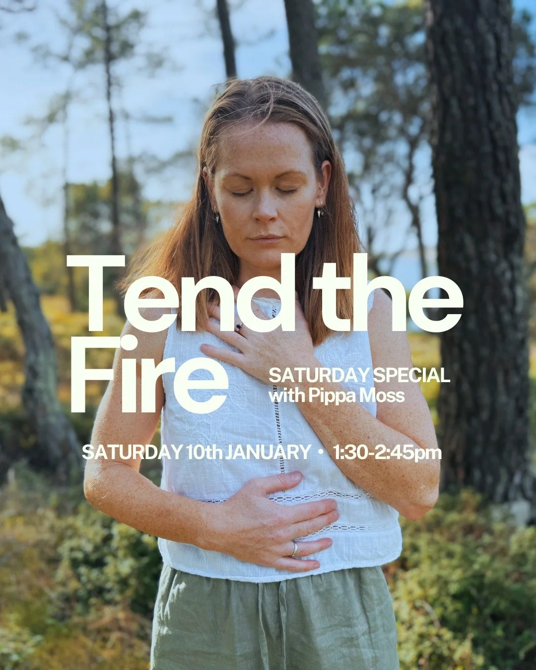 🔥 Tend the Fire within.

As we navigate the depths of winter, we invite you to pause and reconnect with the light that has always been there.

Join us for a Saturday Special with Pippa Moss designed to sustain you through the darker months. "Te