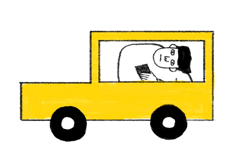 Guy in car