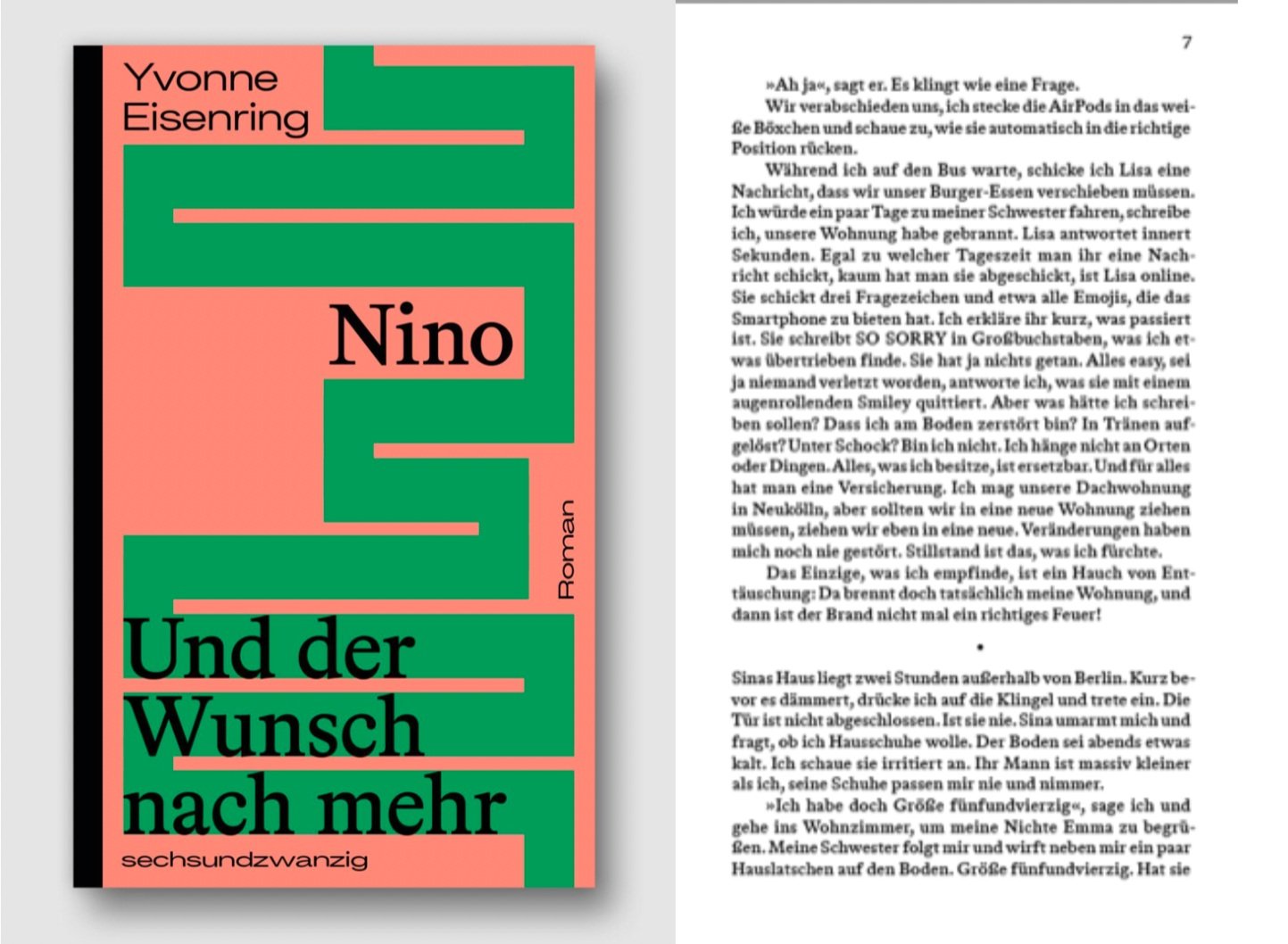 Der neue Roman "Nino" von Yvonne Eisenring