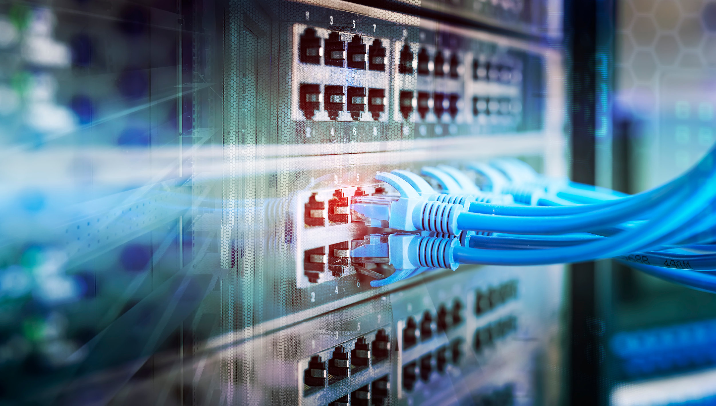 Canva - Information Technology Computer Network, Telecommunication Ethernet Cables Connected to Switch..jpg