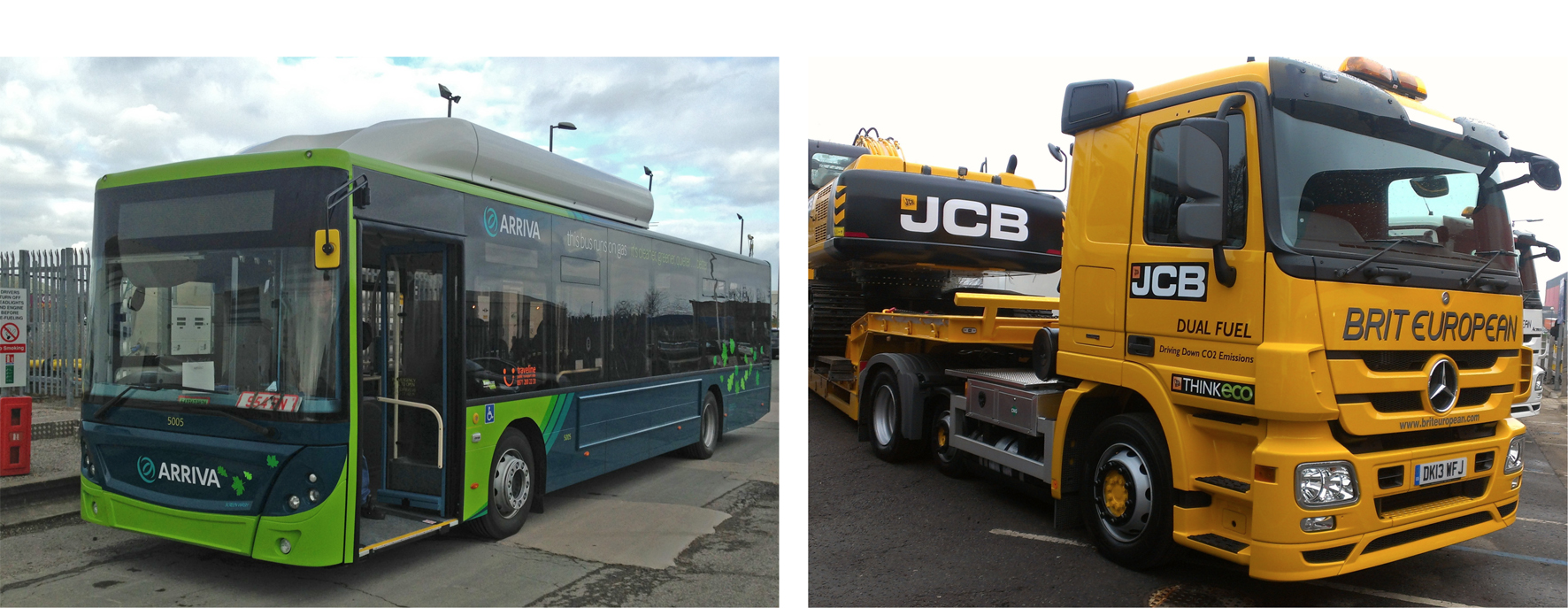 Two Examples of vehicles that are substituting natural gas for diesel