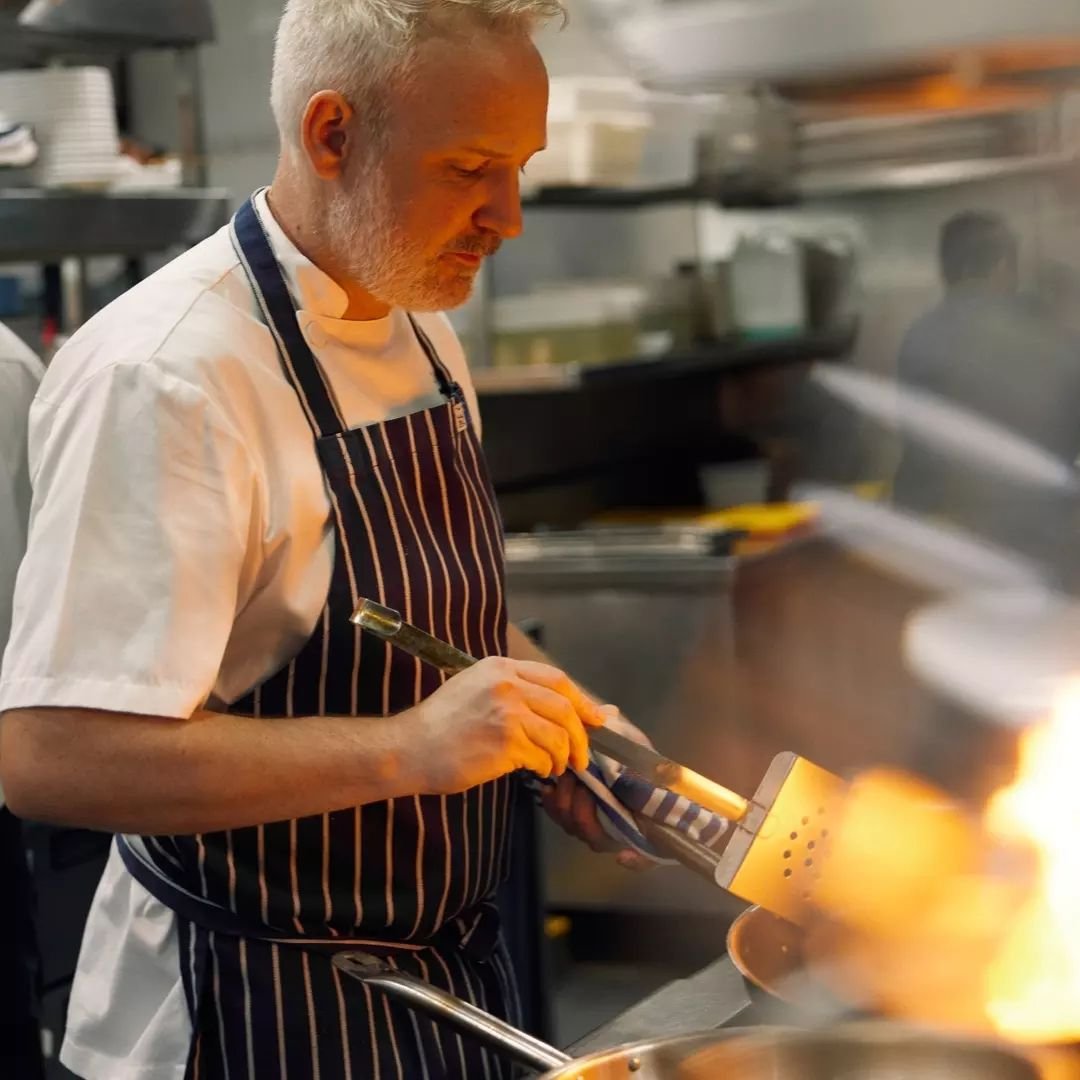 Behind the scenes in our kitchen, our talented Head Chef, Alan O'Keeffe, hard at work crafting delicious dishes just for you.