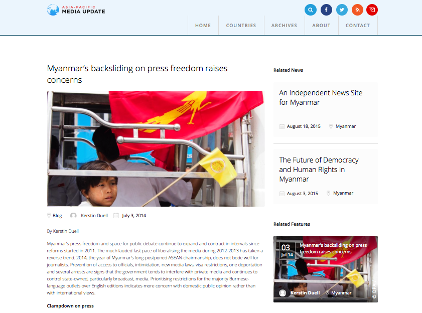 Asia-Pacific Media update