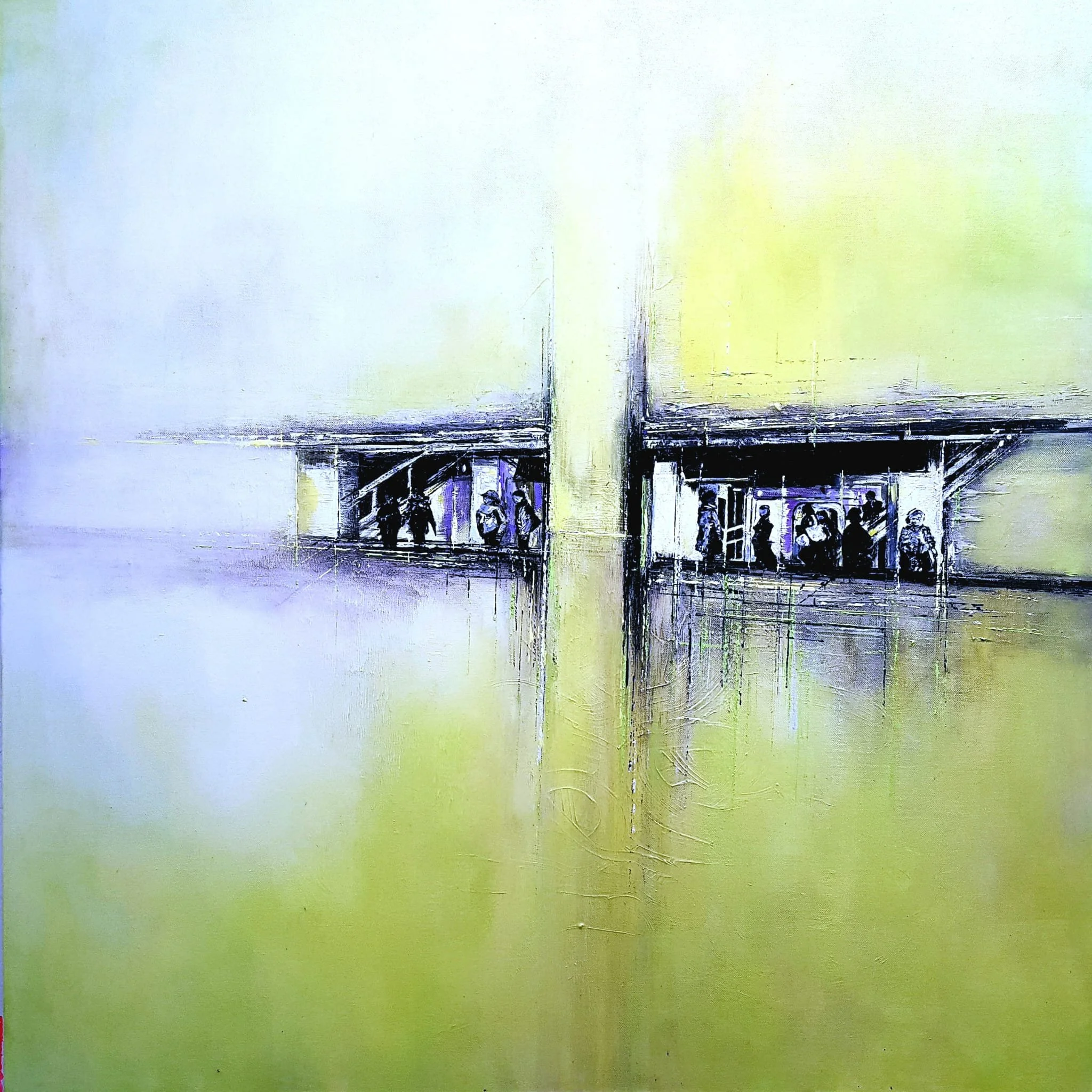 Underground, 2025, Oil on canvas, 100 x 100cm, Jackie Raybone.jpg