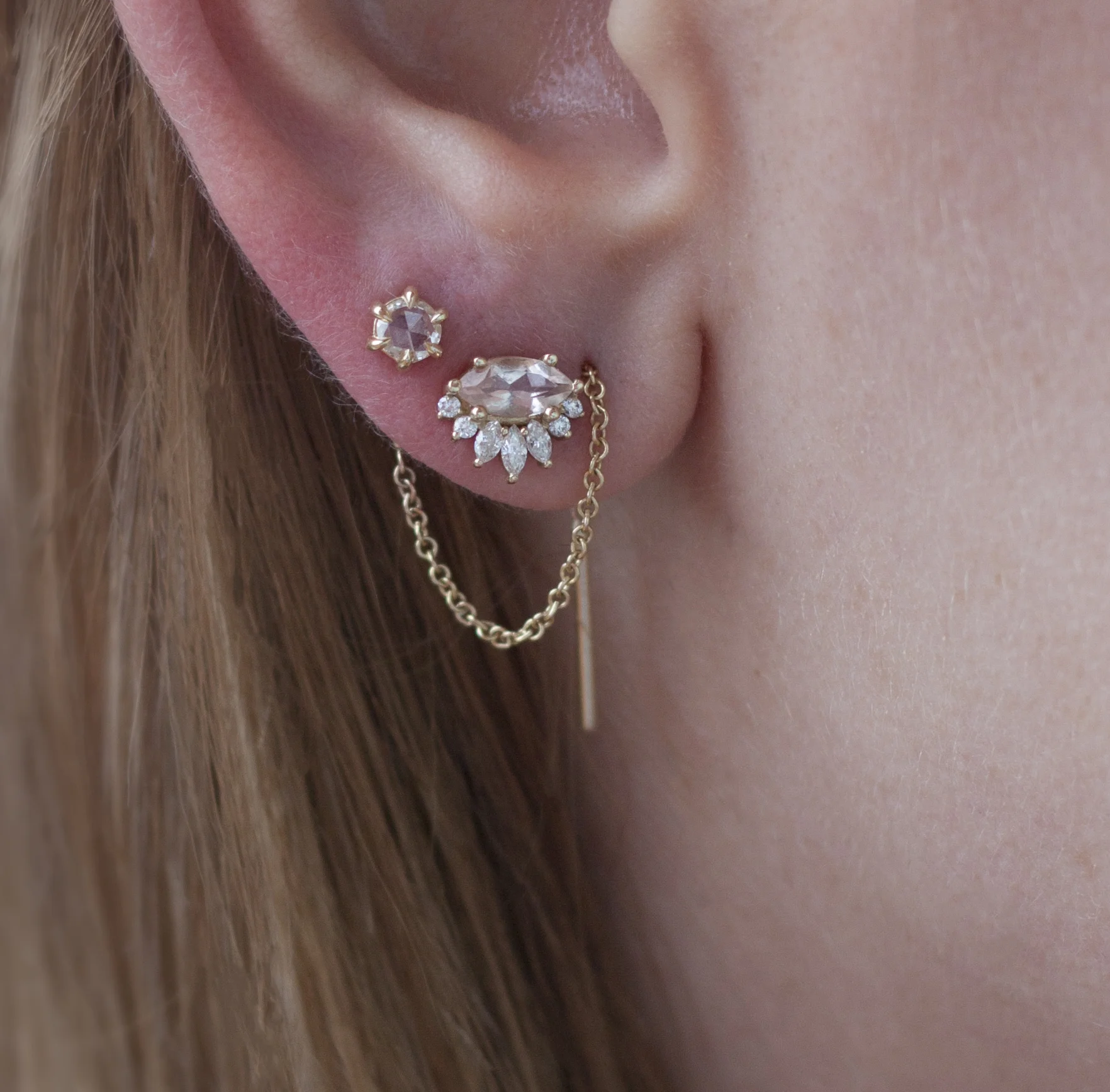 Rose Cut Diamond Gold Threaders - Anastassia Sel Jewelry 6.jpg