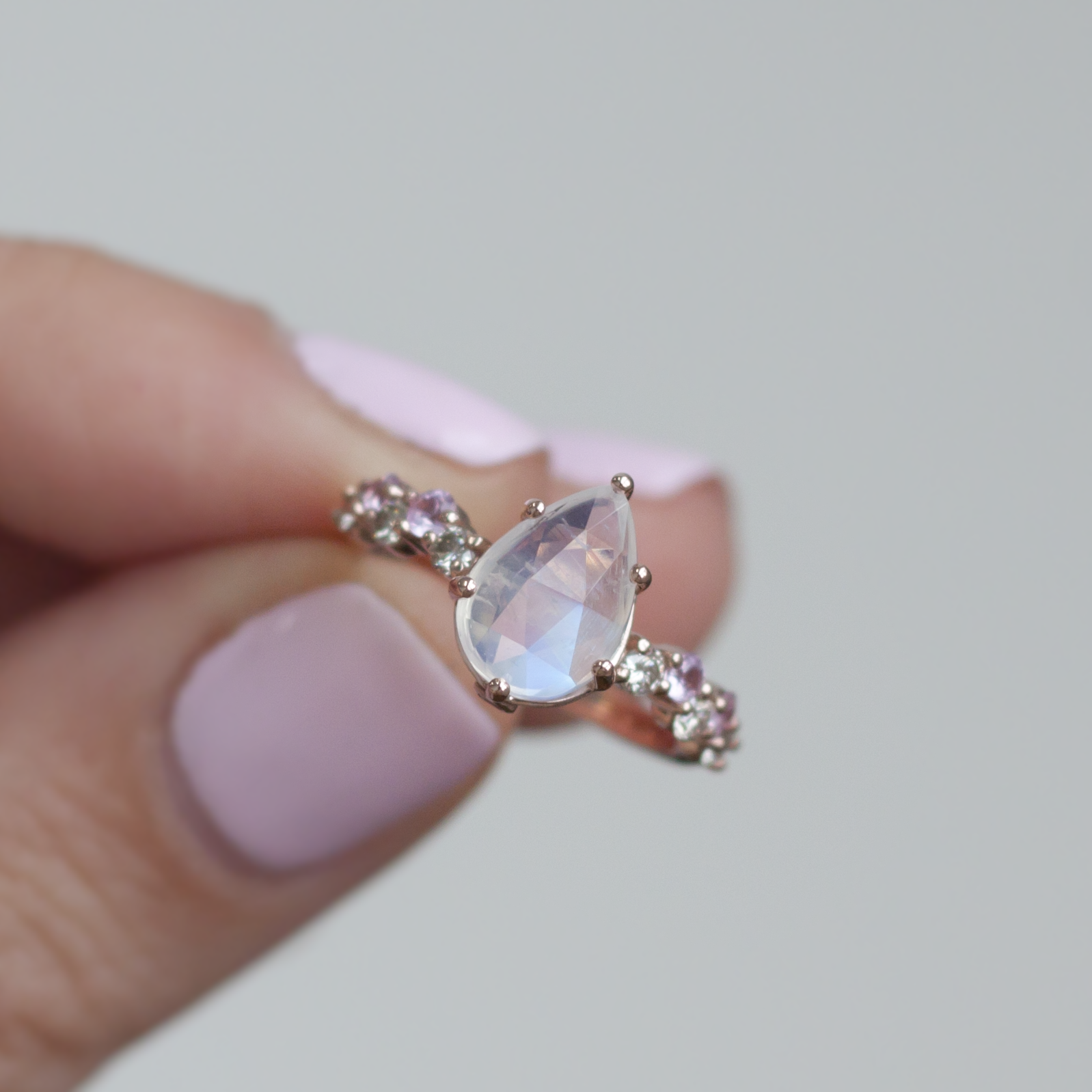 moon stone engagement ring