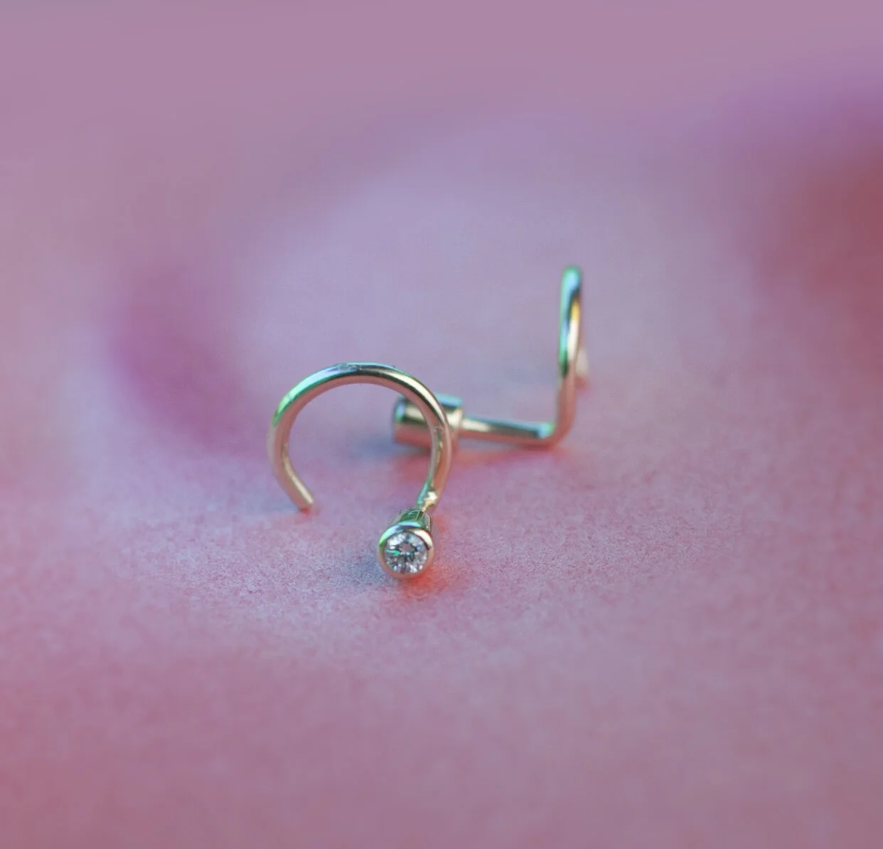Tiny Diamond Gold Earring Stud Anastia Sel Tiny Diamond Gold Earring Stud