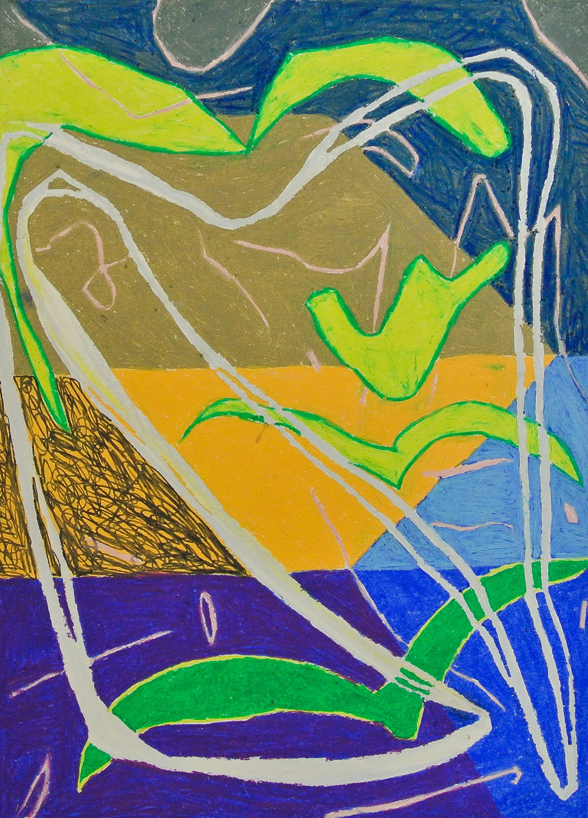 22”x 30” oil and chalk pastel on paper