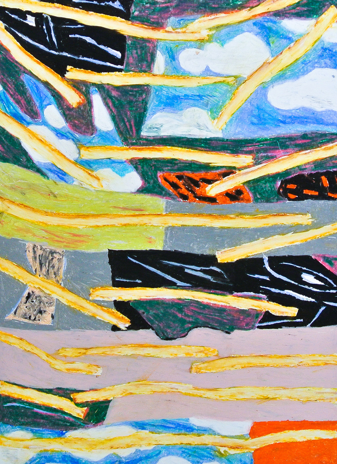 22” x 30” oil and chalk pastel on paper