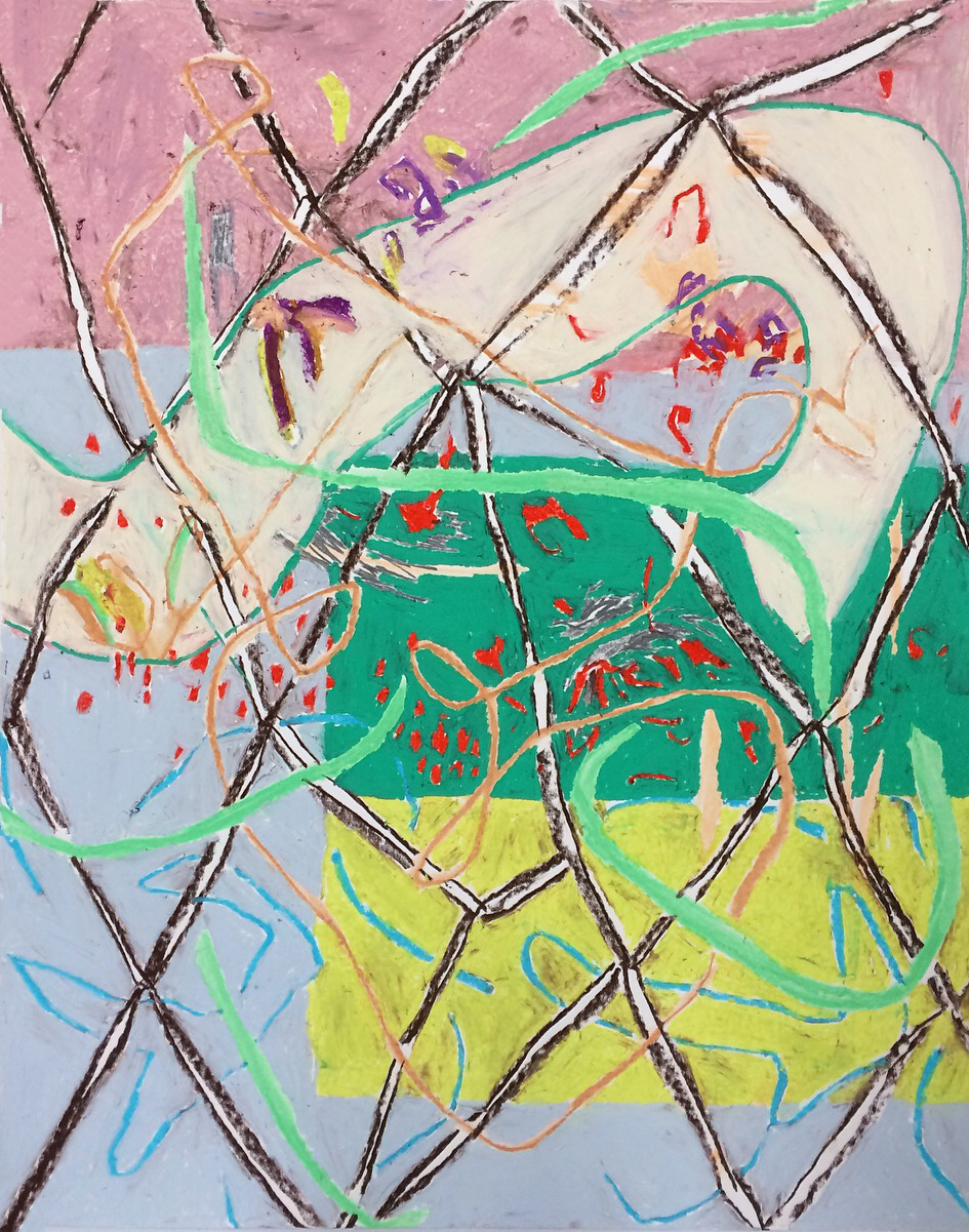 19” x 24” oil and chalk pastel on paper