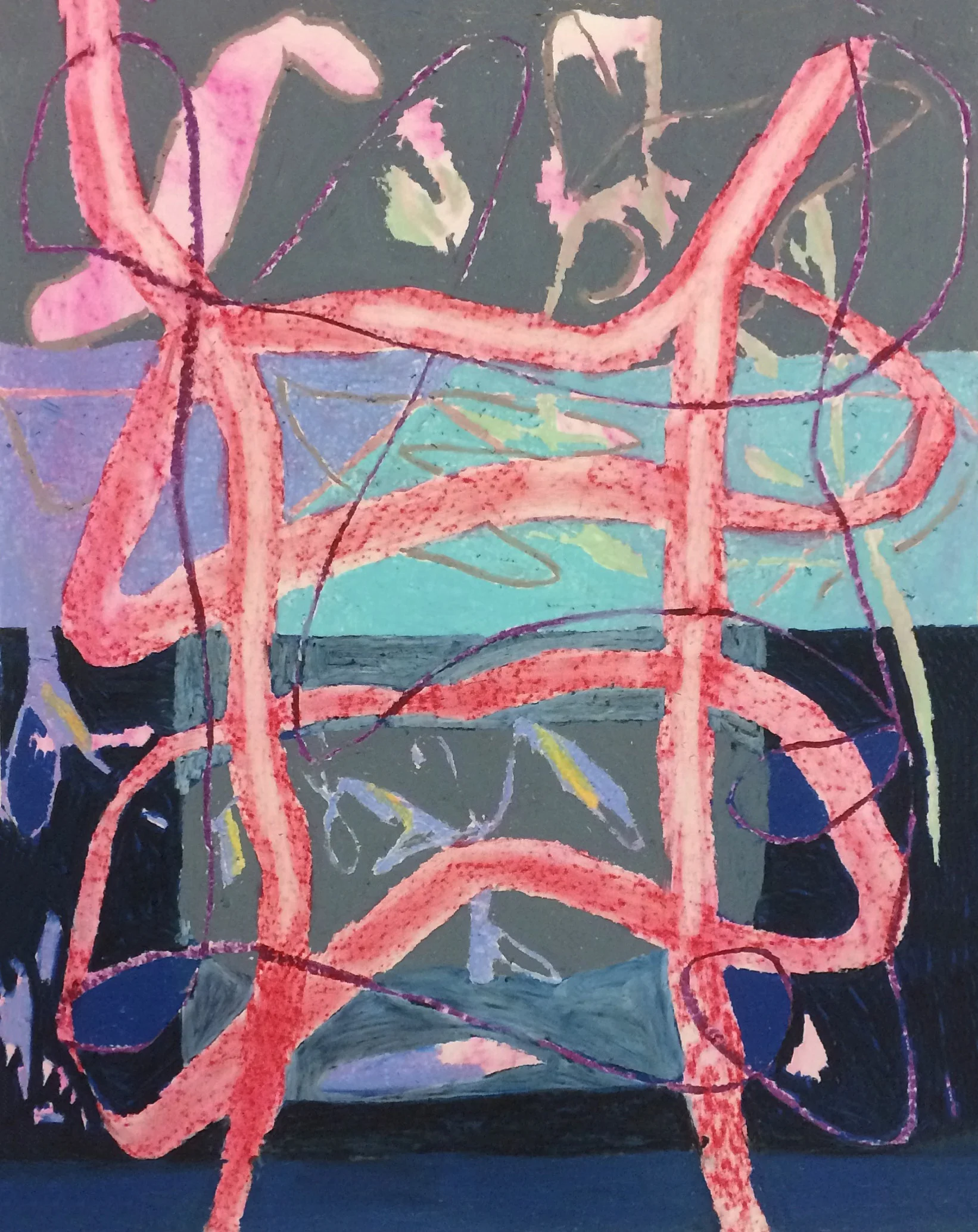 19” x 24” oil and chalk pastel on paper