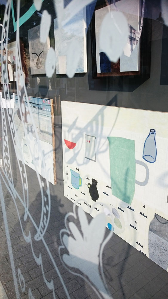 Andrea Humphries' works on gesso