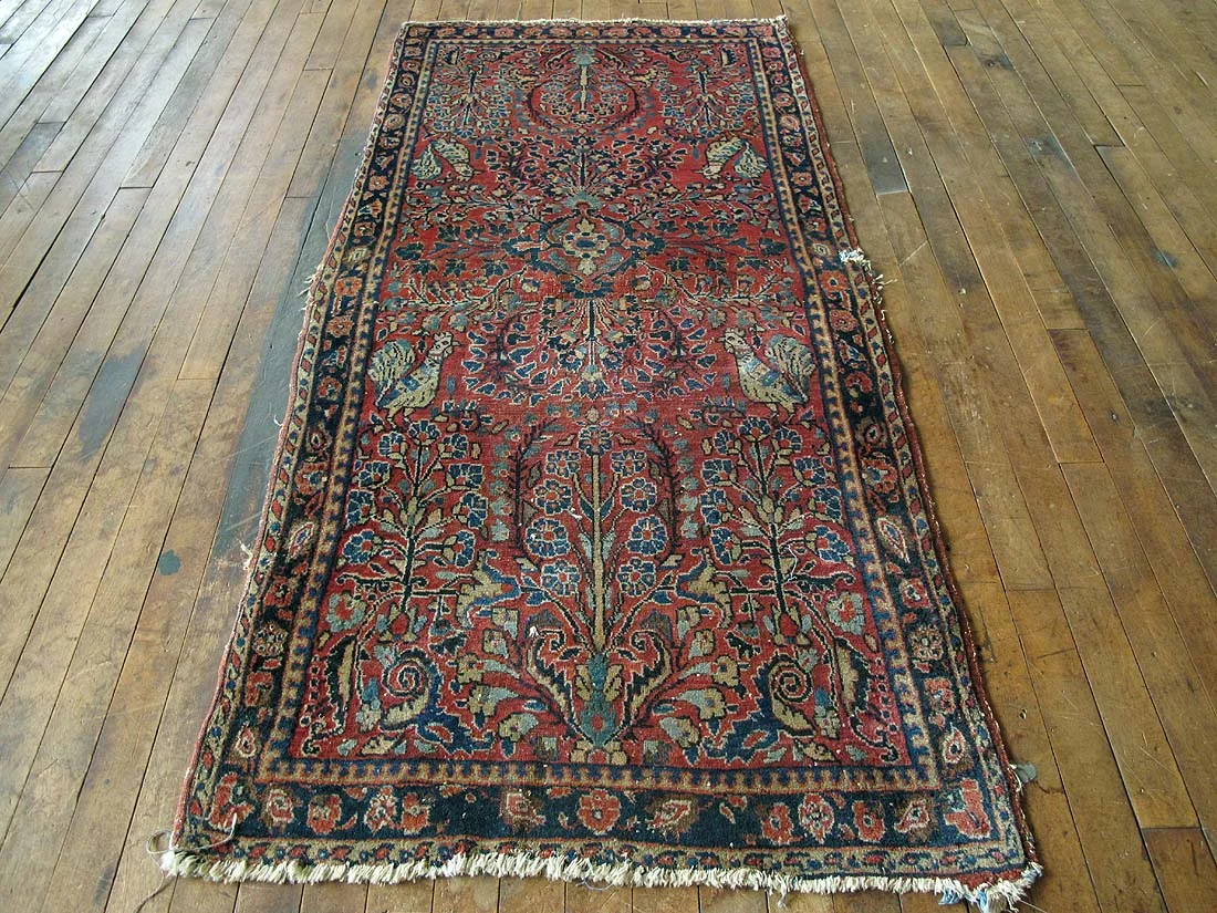 Persian Sarouk Rug 2'8"x5'4"