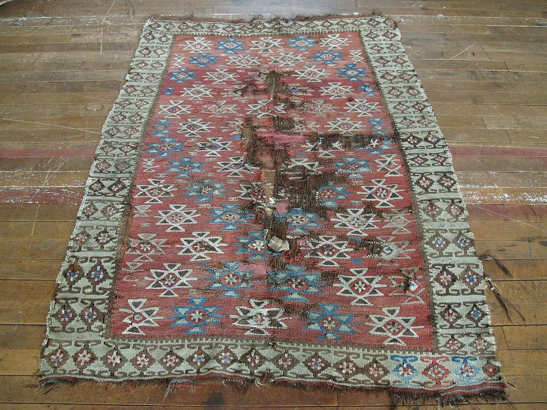 Persian Fragment Kilim 3'4"X4'6"