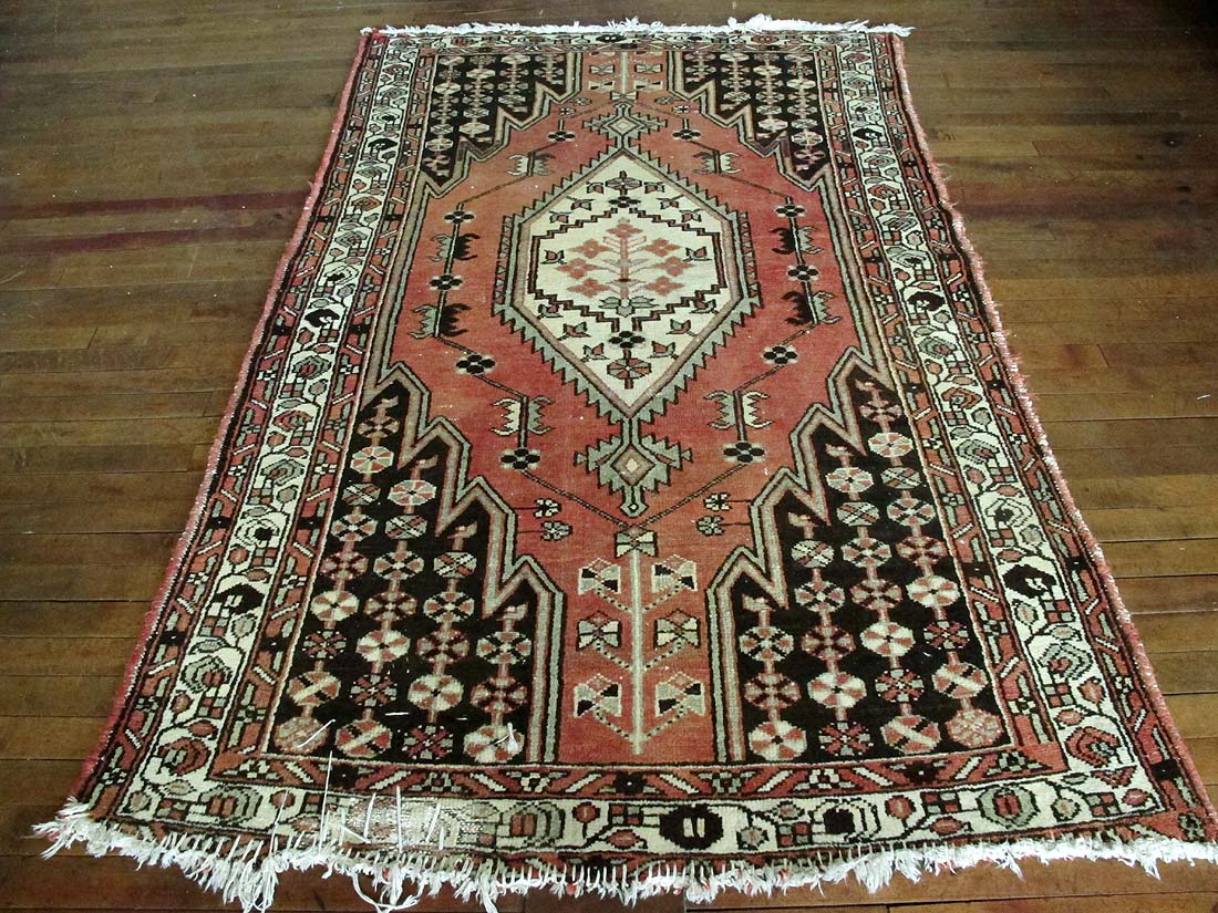 Persian Mazlaghan Rug 4'3"x6'7"