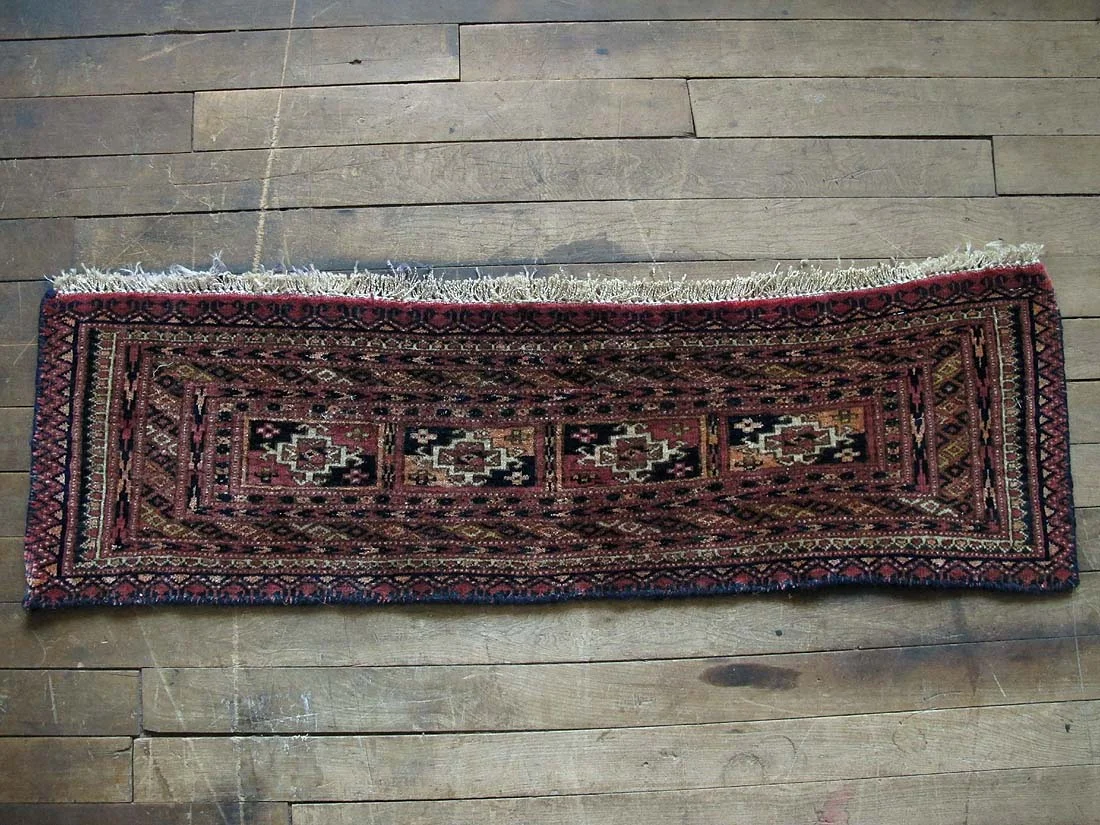 Persian Turkoman Rug 9"x3'4"