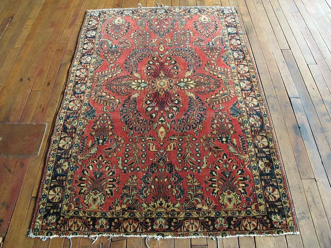 Persian Sarouk Rug 3'4"x4'9"
