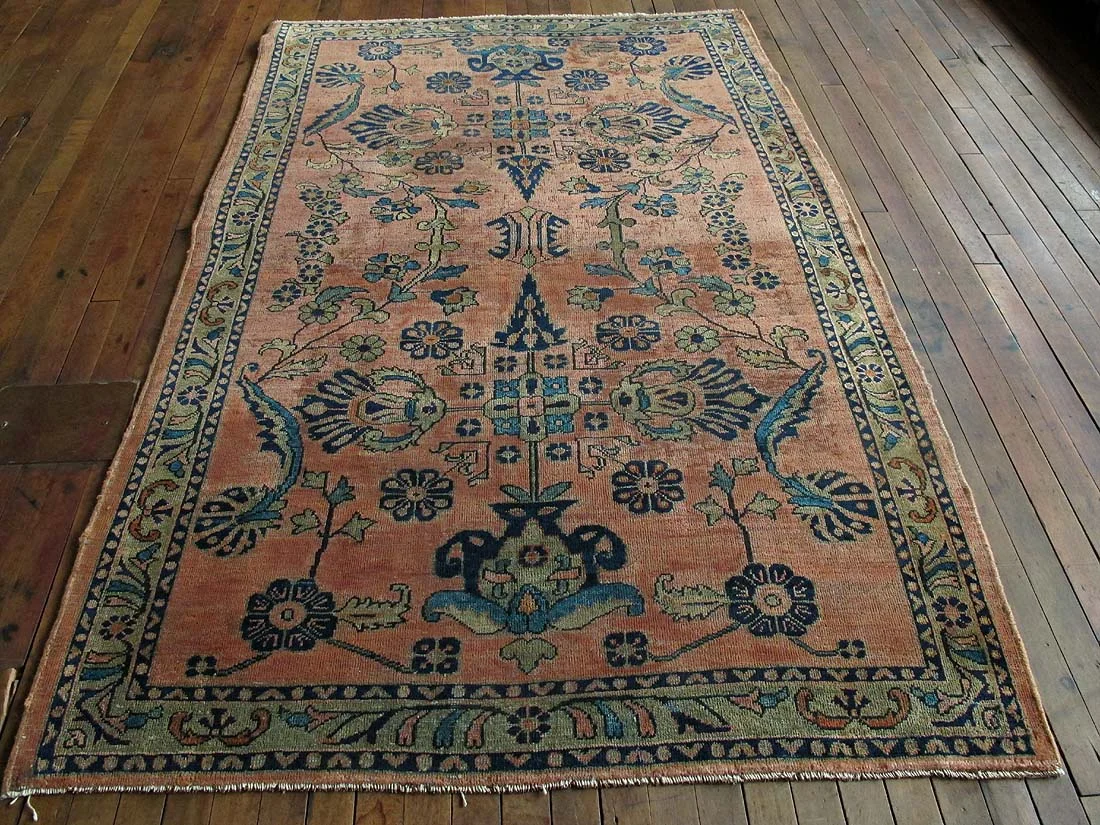 Persian Sarouk Rug 4'5"x6'6"