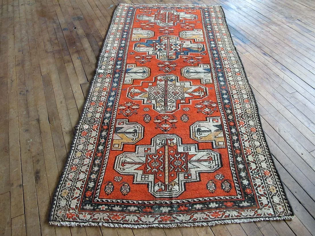 Antique Persian Malayer Rug 3'4"x7'0"