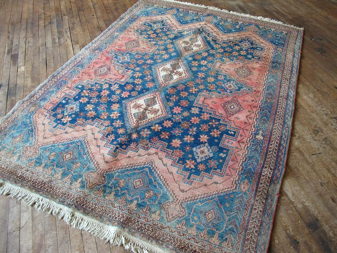 Vintage Persian Afshar Rug 5'9"x8'1"