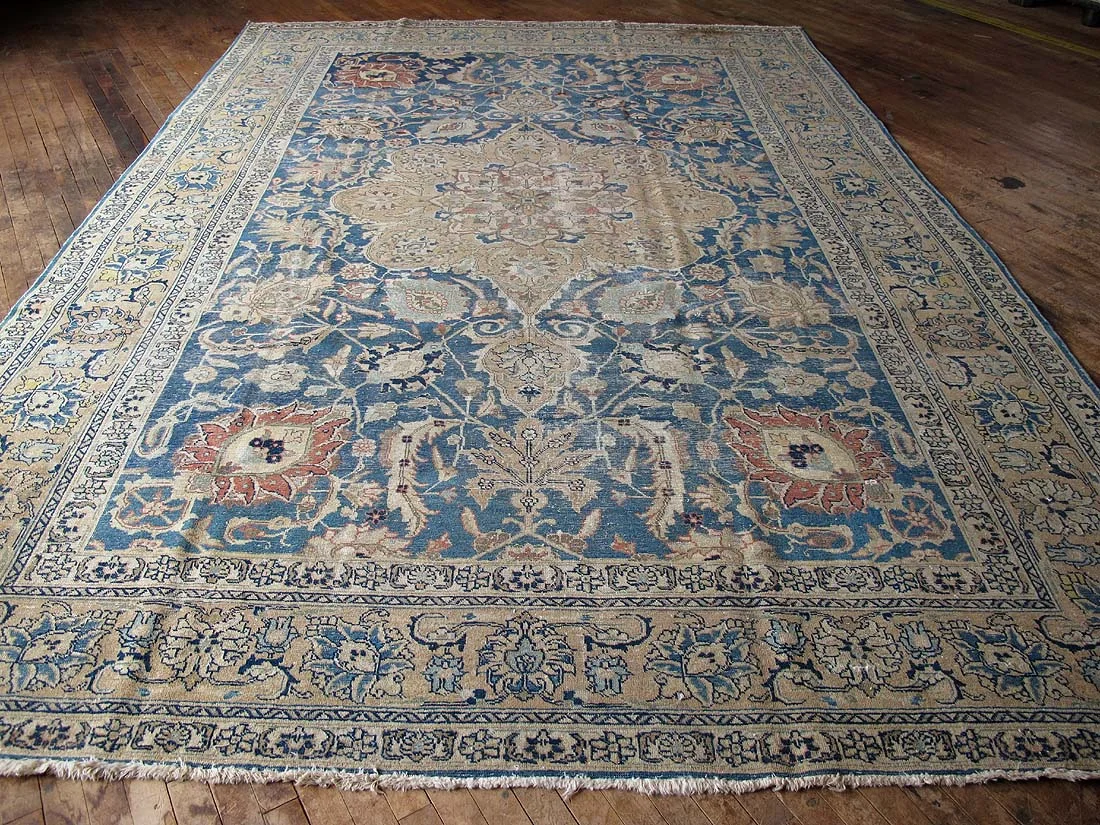 Antique Persian Tabriz Rug 10'8"x13'11"