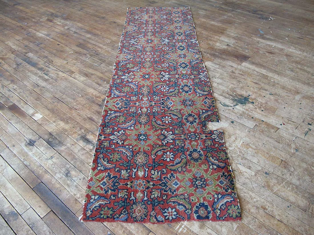 Antique Persian Mahal Fragment Rug 2'6"x8'8"