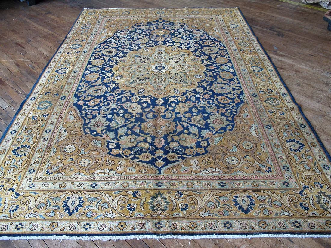 Antique Persian Tabriz Rug 7'3"x10'10"