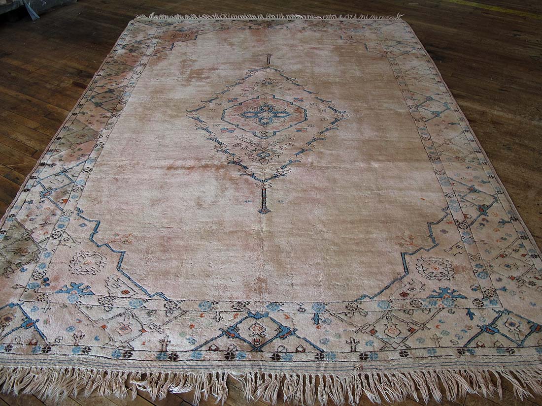 Antique Turkish Oushak Rug 7'5"x9'7"