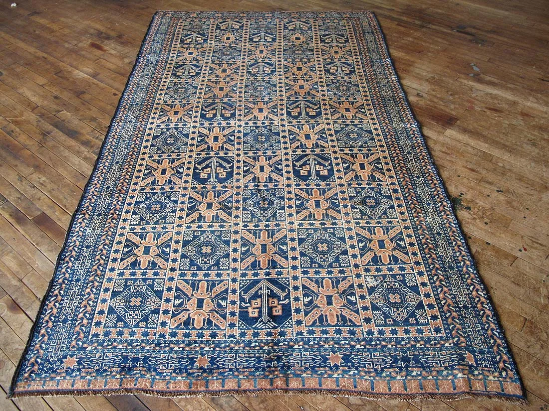 Vintage Persian Baluchi Rug 4'10"x9'3"