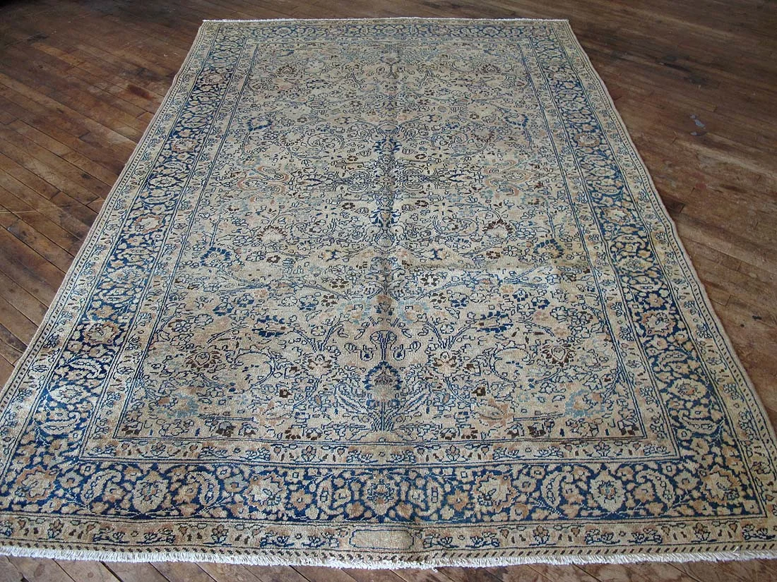 Antique Persian Mashad Rug 6'3"x9'0"