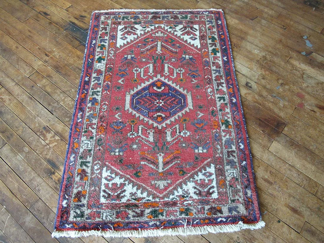 Vintage Persian Hamadan Rug 2'7"x4'0"