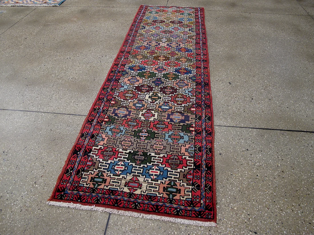 Mid Century Modern Persian Lilihan Rug 2'3"X7'6"