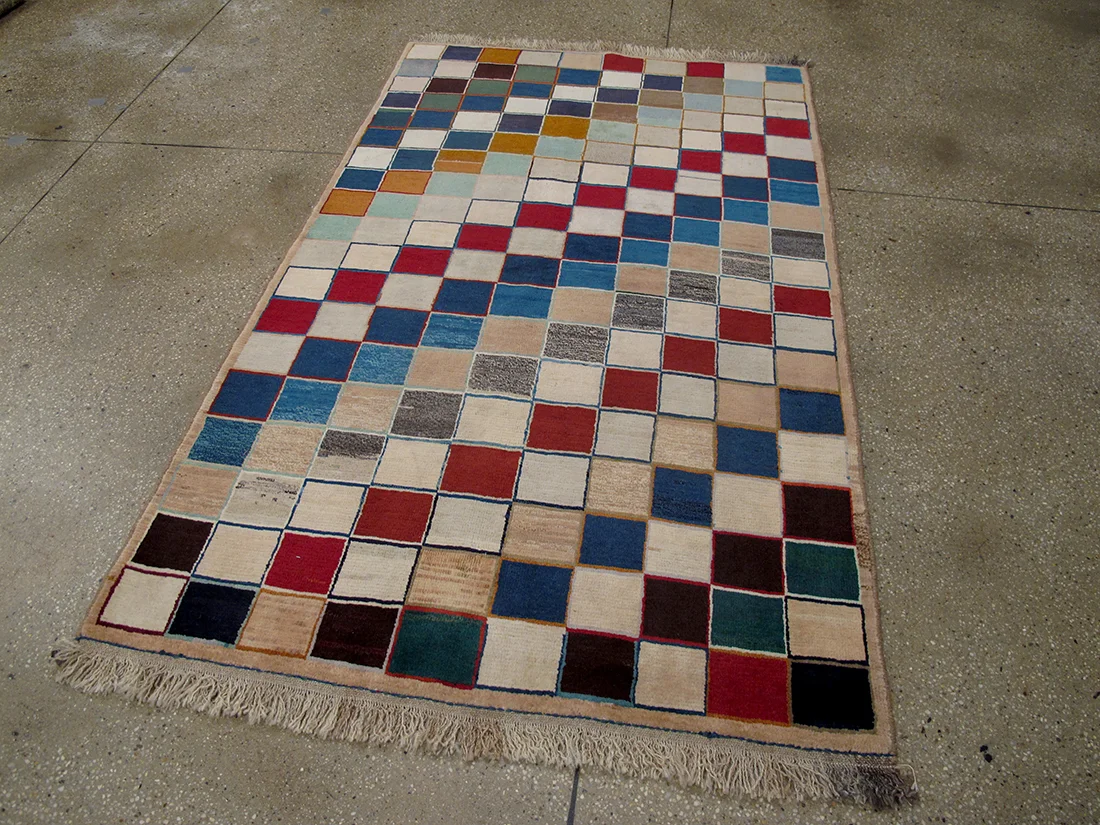 Mid Century Modern Persian Gabbeh Rug 3'10"X6'5"