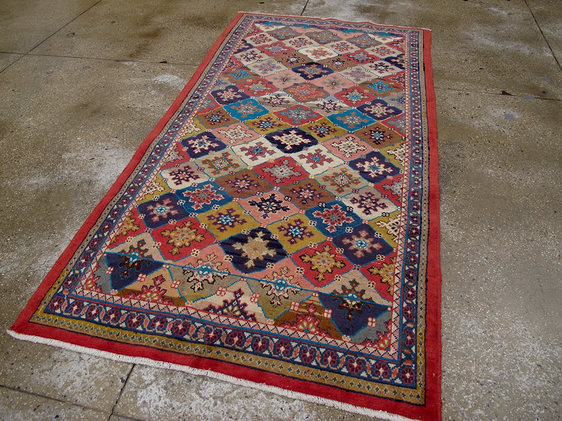Mid Century Modern Persian Viss Rug 3'9"X7'6"