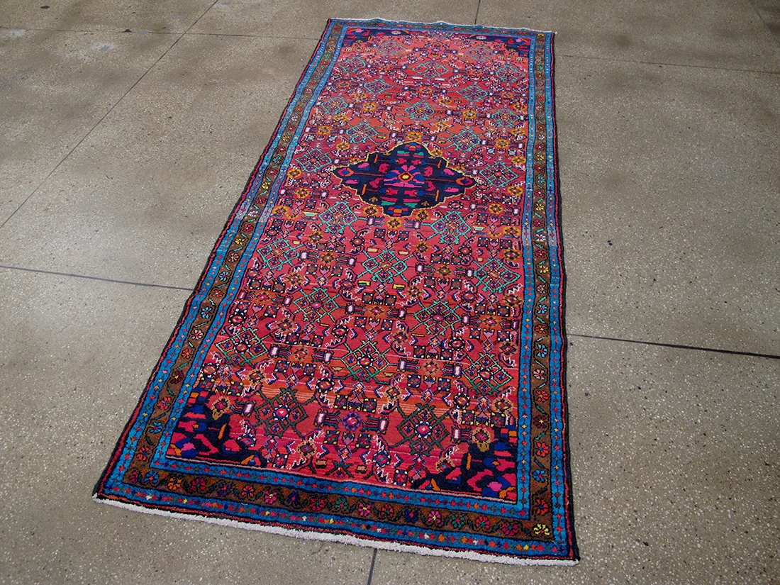 Mid Century Modern Persian Malayer Rug 3'6"X8'7"